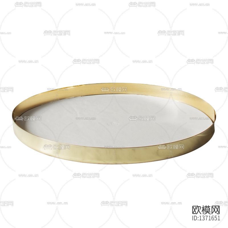 现代极简金属圆形托盘下载