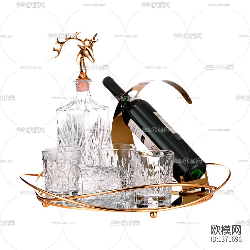 简欧创意金属玻璃托盘下载