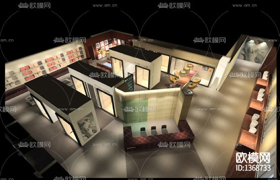 陶瓷展厅cad施工图下载（渲染图8）