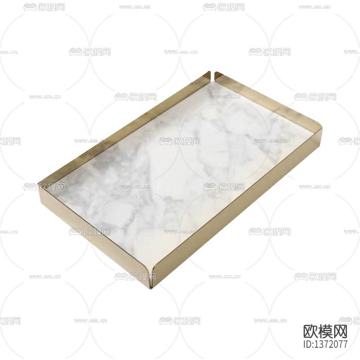 现代轻奢不锈钢大理石托盘下载