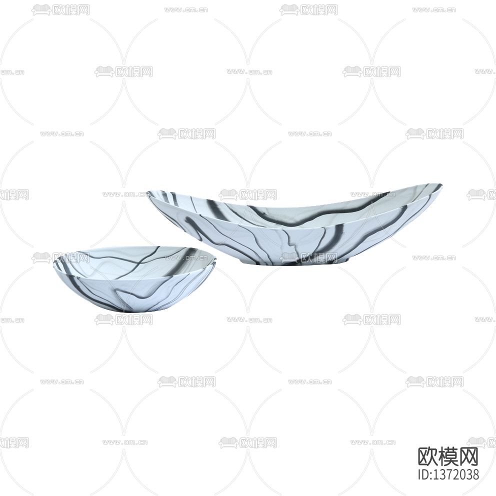 北欧简约黑白手绘陶瓷托盘