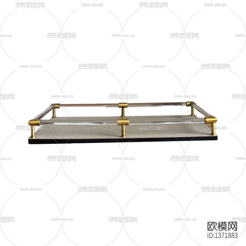 简欧轻奢不锈钢实木托盘下载