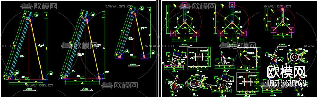 张拉膜cad施工图下载（渲染图6）