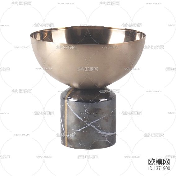 现代轻奢大理石不锈钢托盘