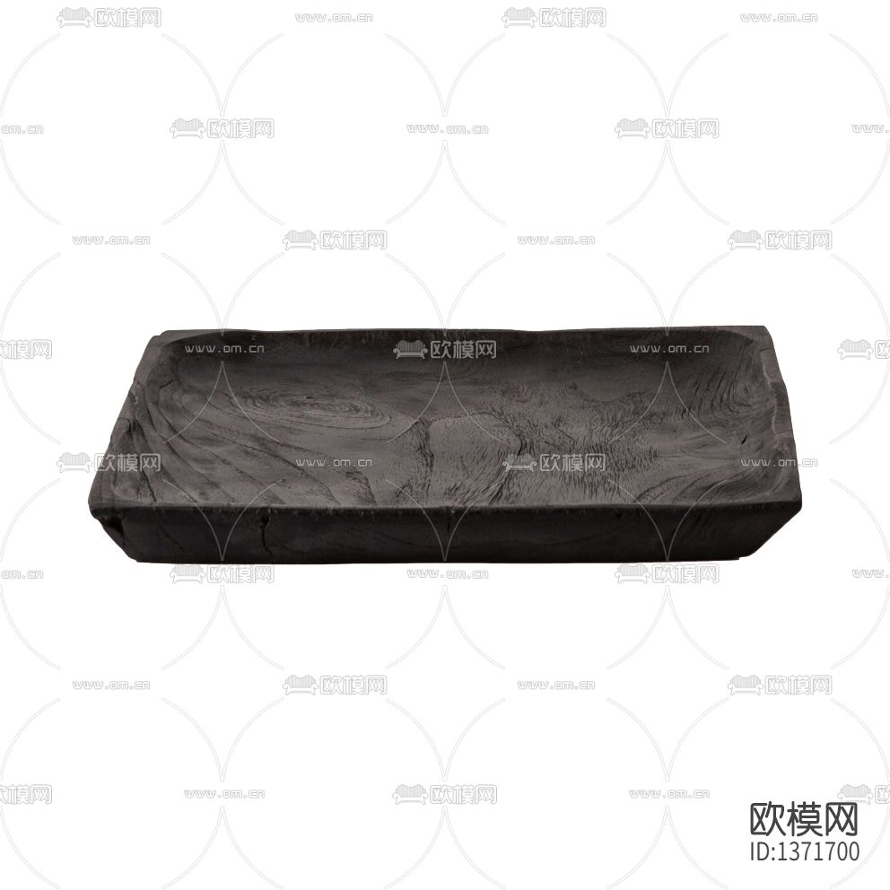 北欧复古做旧黑色纯天然实木托盘