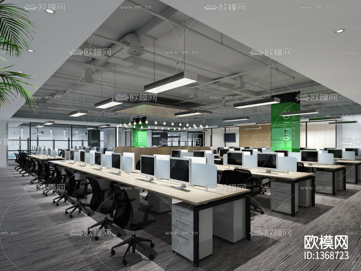 办公空间cad施工图