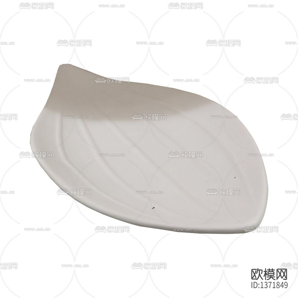新中式简约陶瓷树叶托盘