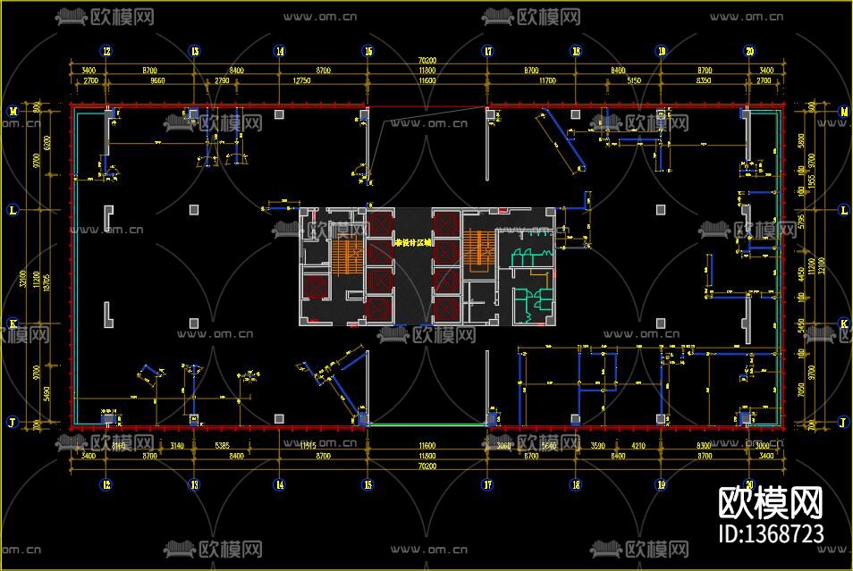 办公空间cad施工图