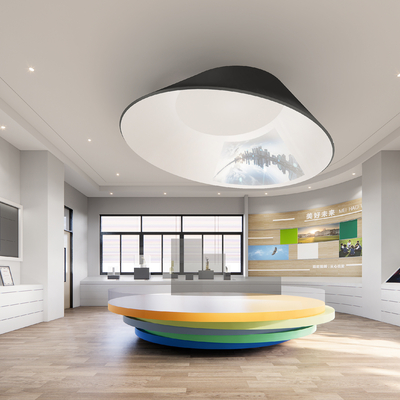  现代校史馆展馆su模型 