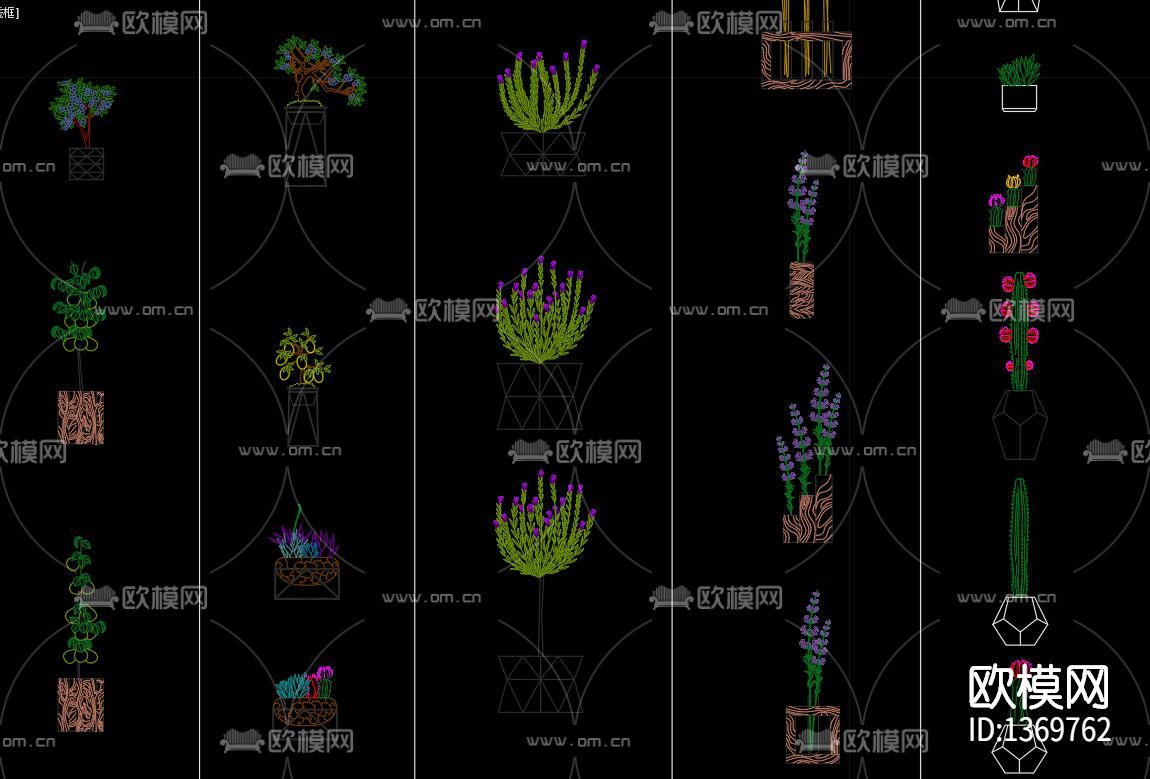 植物cad图库