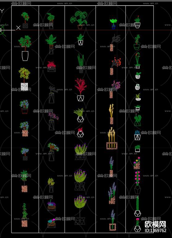植物cad图库