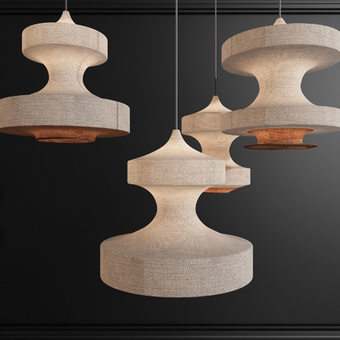 北欧布艺吊灯3d模型