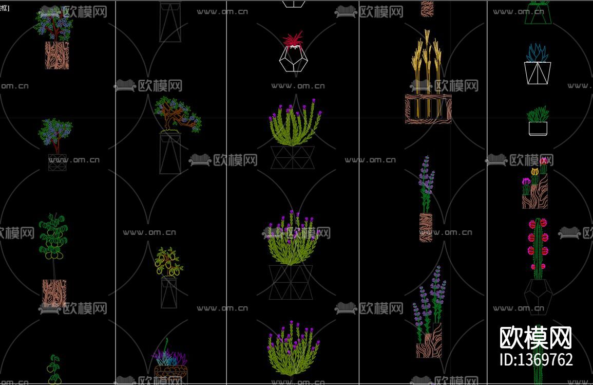 植物cad图库