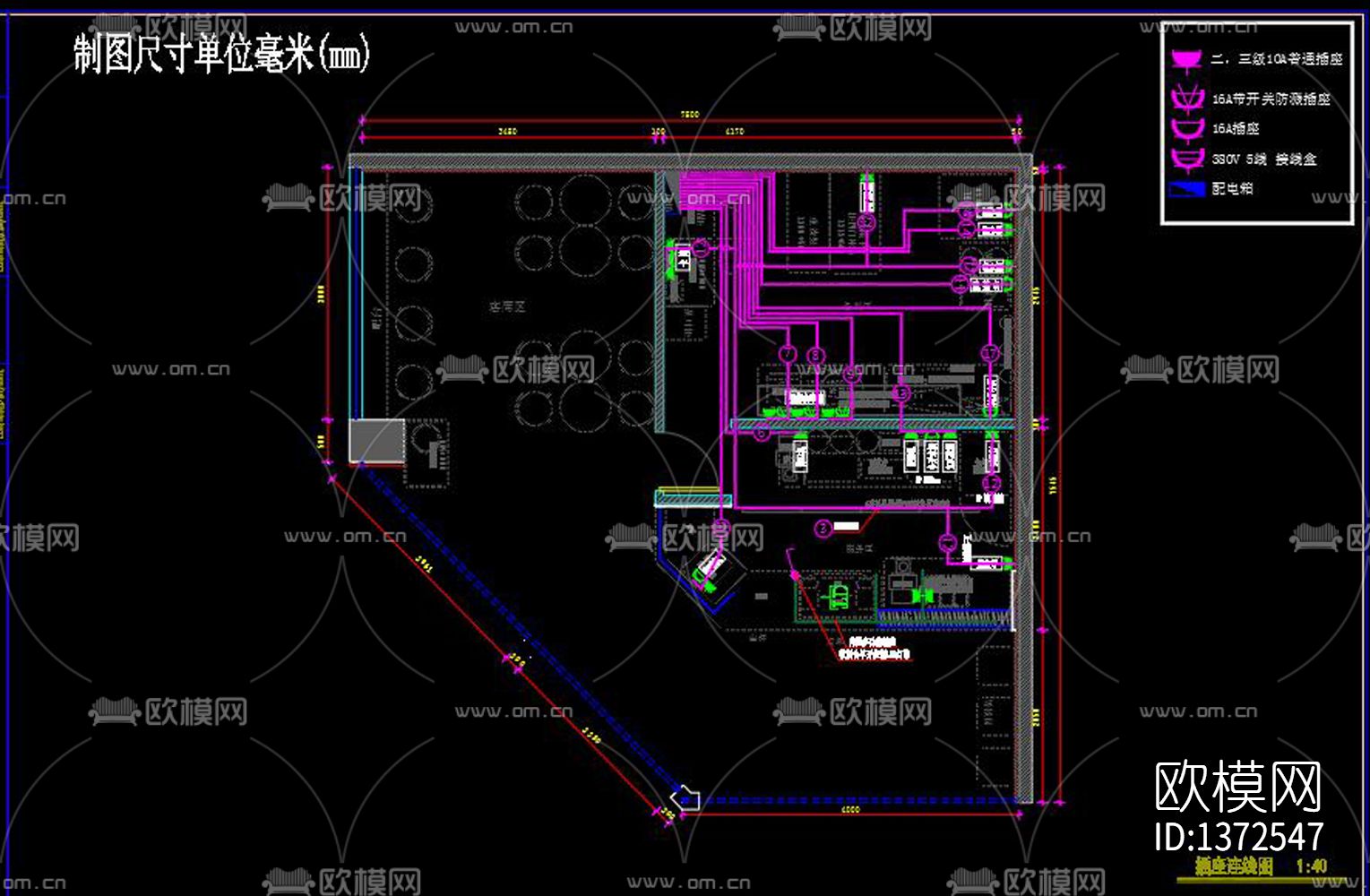 奶茶店cad施工图下载（渲染图7）