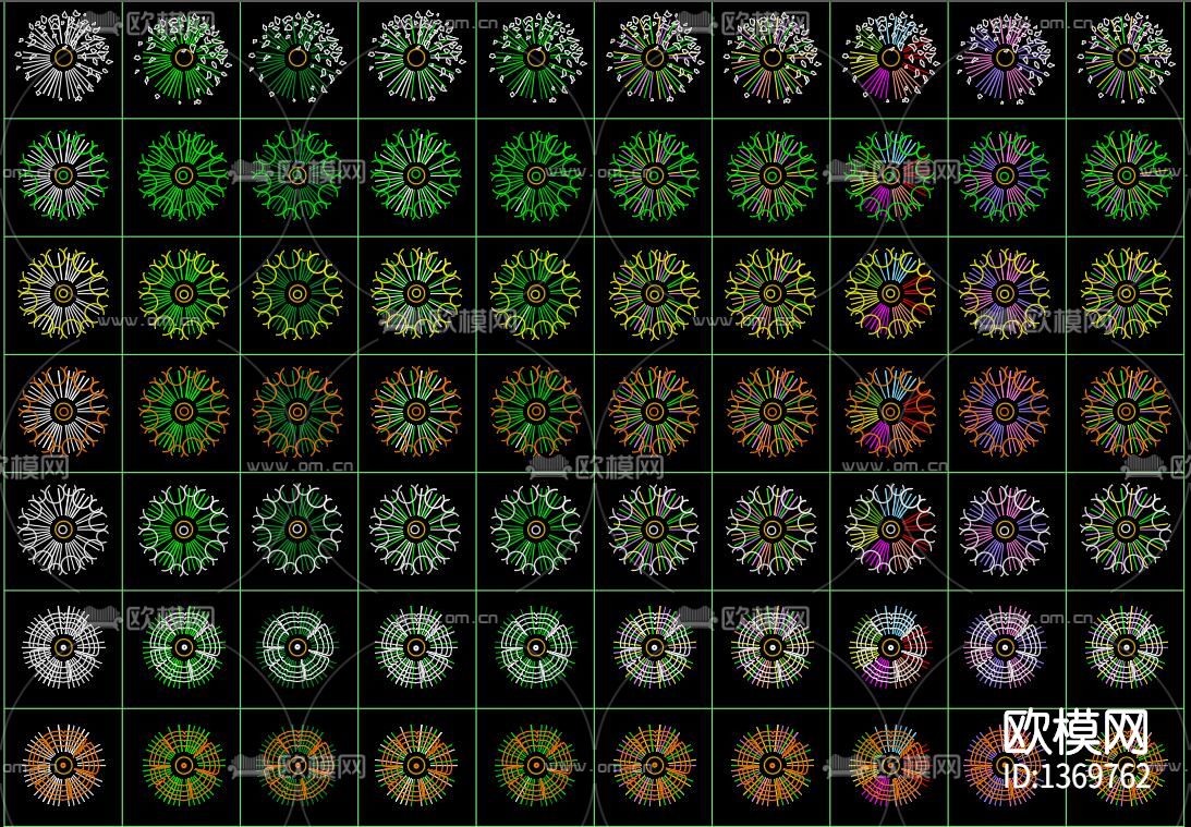 植物cad图库