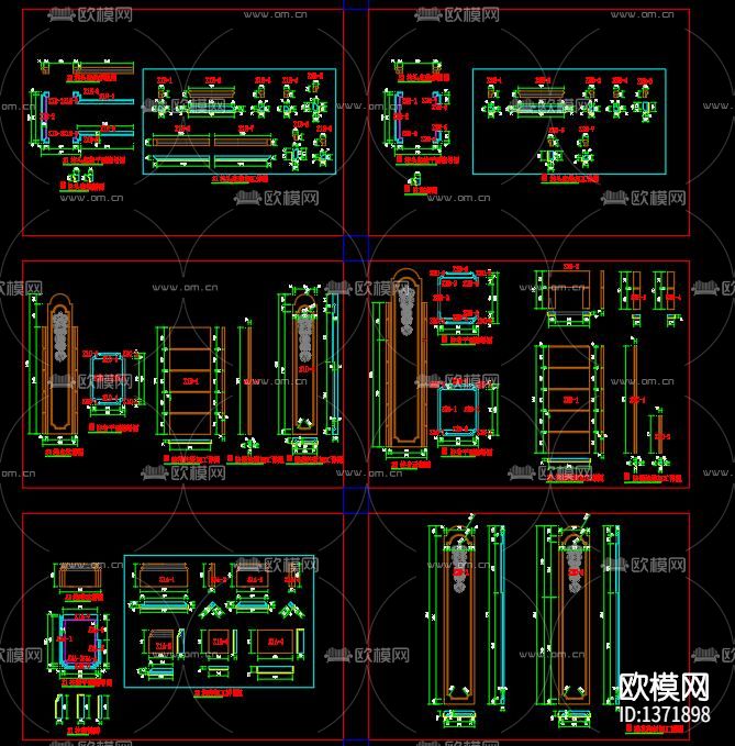 欧式大门cad图库