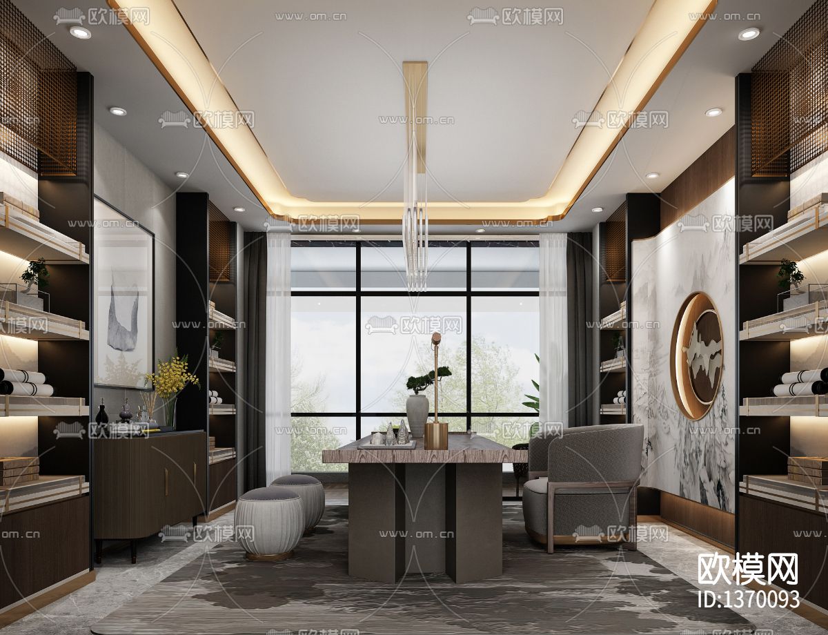 别墅样板间cad施工图下载（渲染图10）