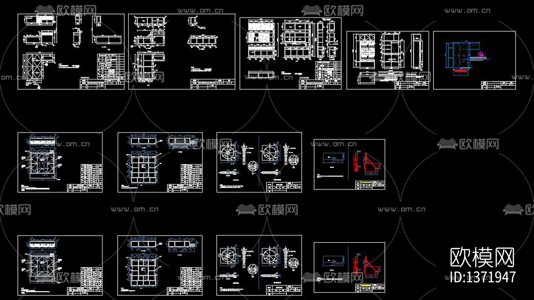 榻榻米设计cad图库下载（渲染图3）