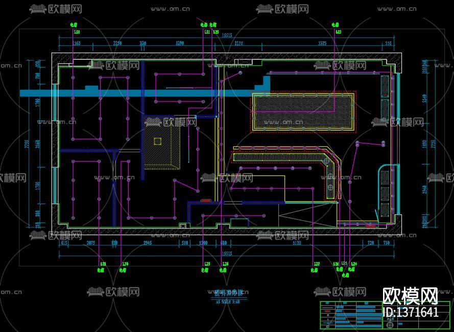 全套西饼店cad施工图下载（渲染图4）