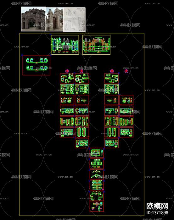 欧式大门cad图库