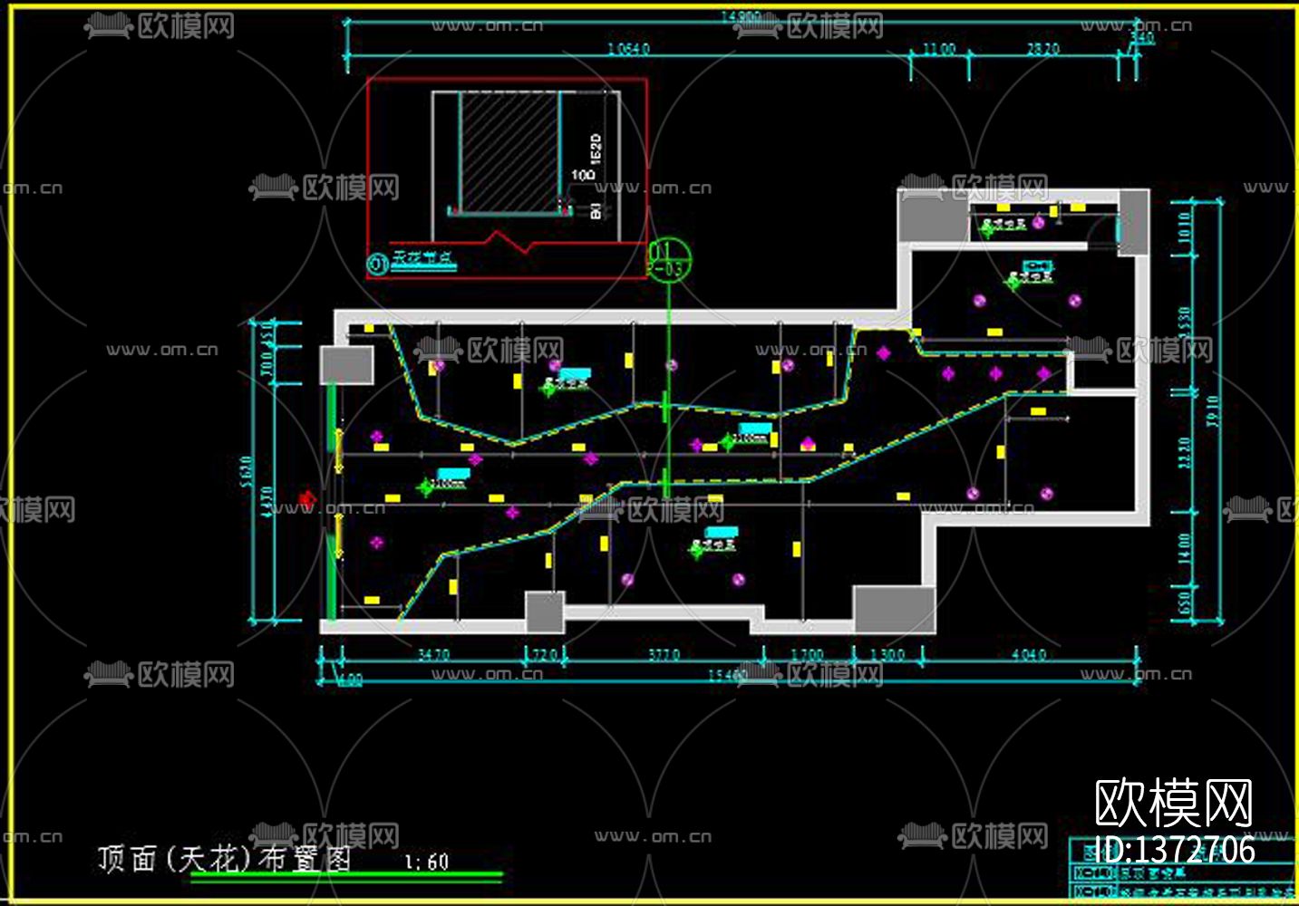 奶茶专卖店cad施工图下载（渲染图1）