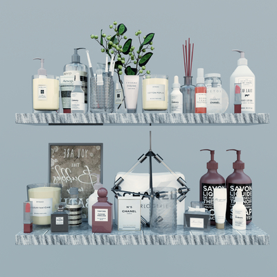  现代沐浴露化妆品su模型 