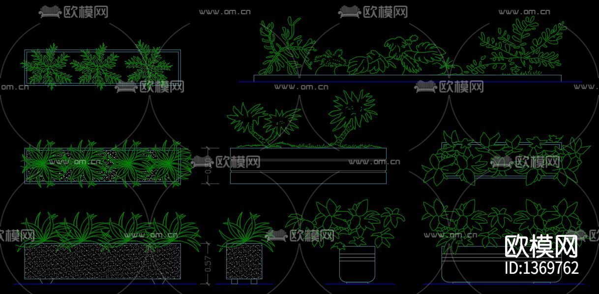 植物cad图库