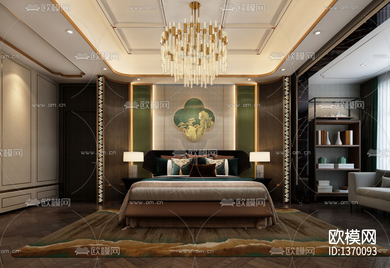 别墅样板间cad施工图下载（渲染图7）