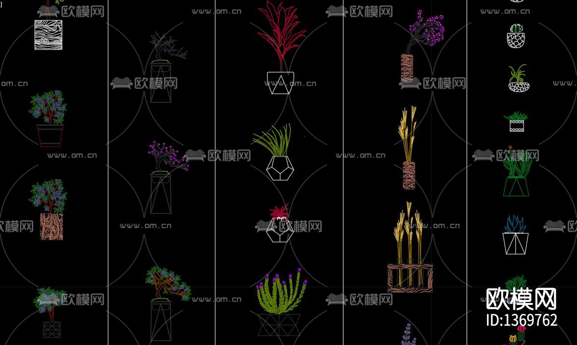 植物cad图库
