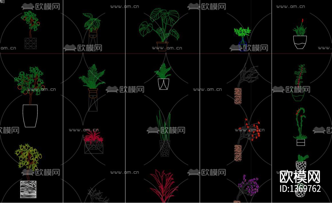 植物cad图库