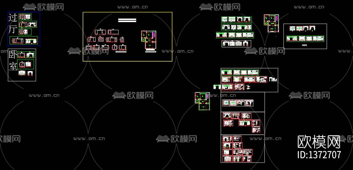 欧式客厅立面cad施工图下载（渲染图8）