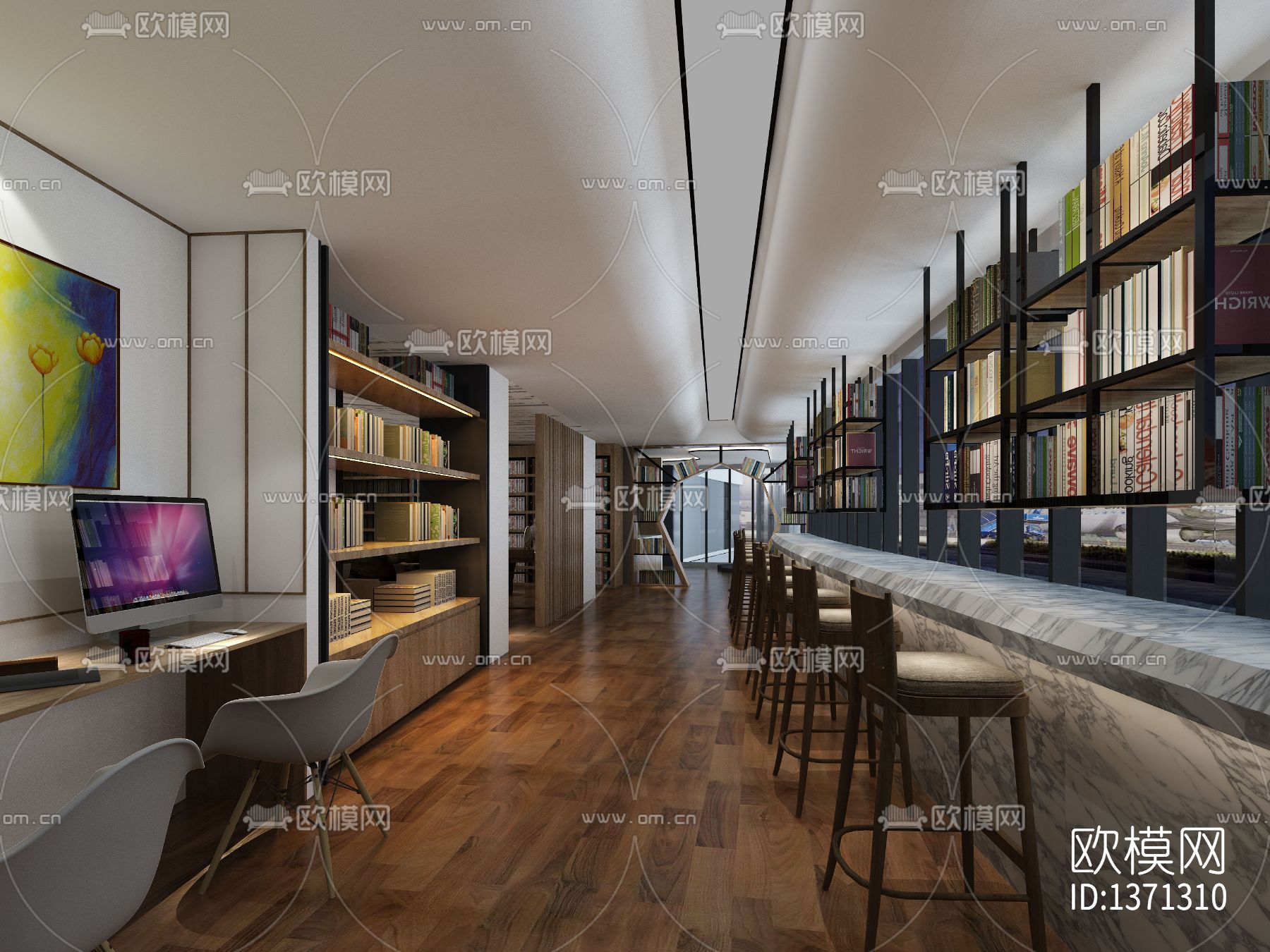 书吧装修设计cad施工图