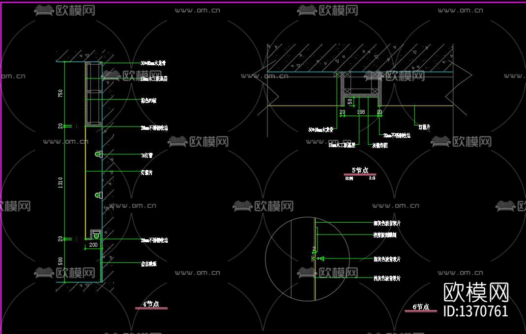 文化展厅cad施工图下载（渲染图7）
