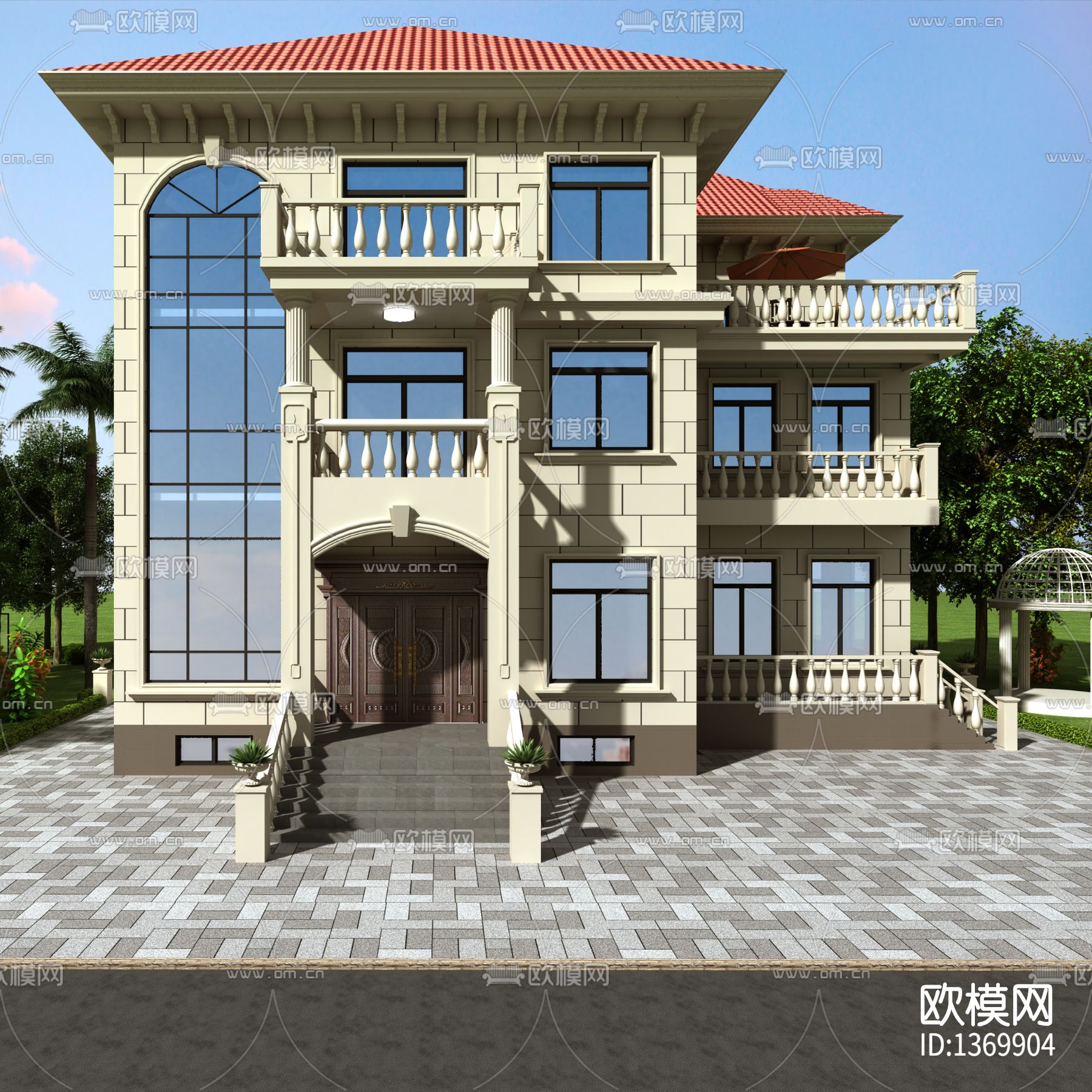 农村建房cad施工图下载（渲染图7）