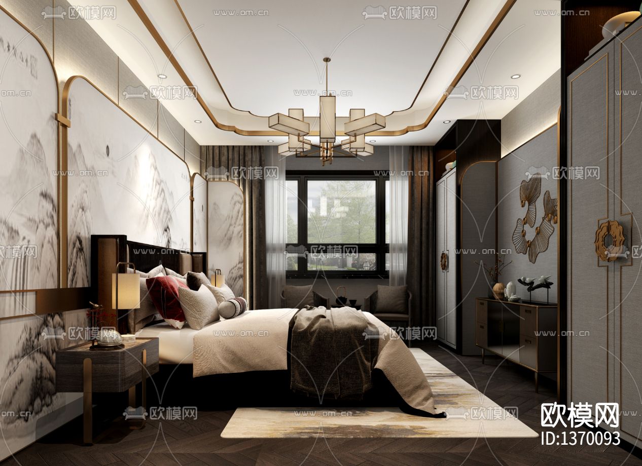 别墅样板间cad施工图下载（渲染图6）