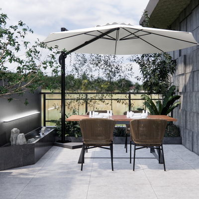  现代露天阳台su模型 