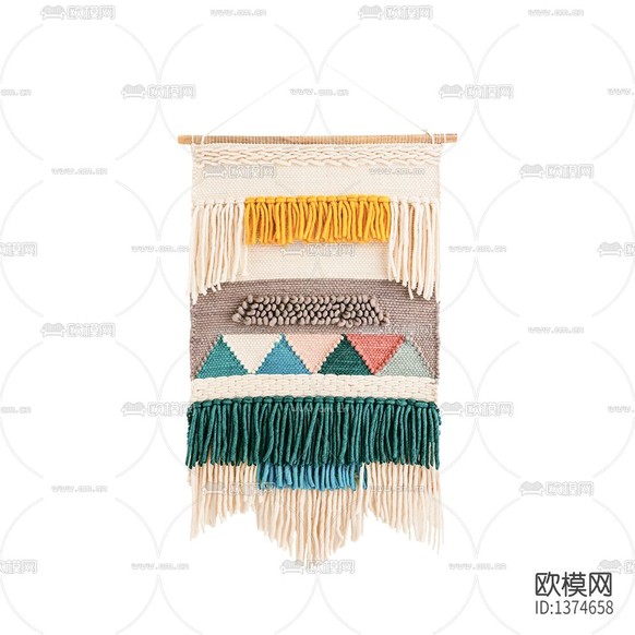 北欧简约手工编织挂毯下载