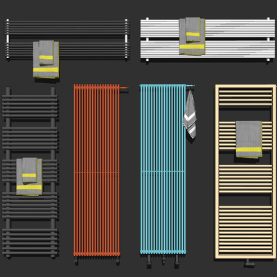 现代金属暖气片su模型 