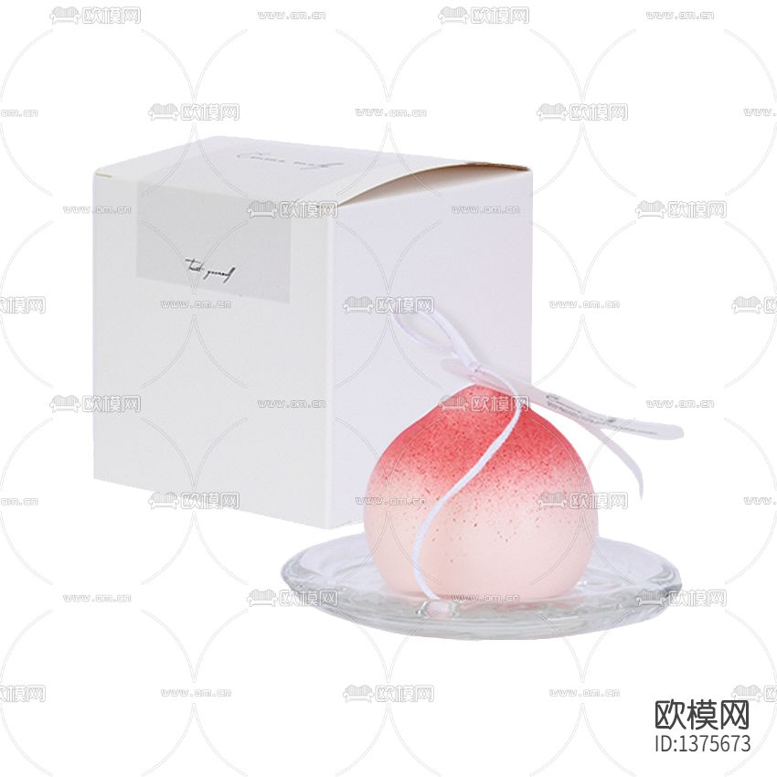 现代简约桃子手工蜡烛香薰