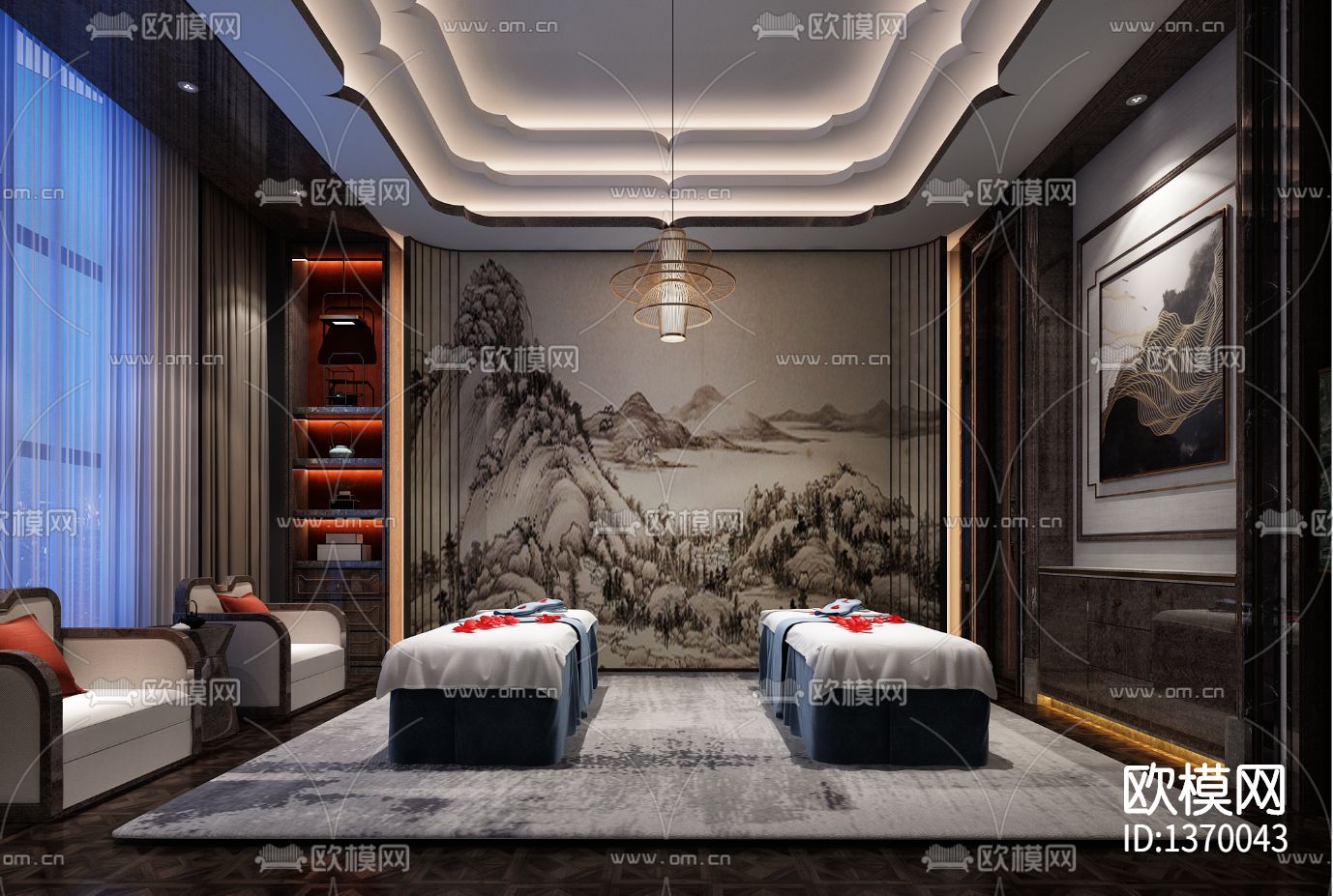 接待会所cad施工图下载（渲染图8）