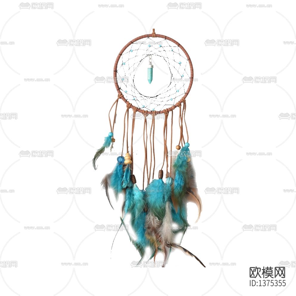 北欧简约绳编羽毛吊饰下载