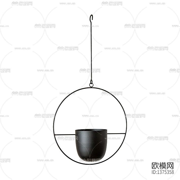 北欧极简铁艺吊篮吊饰下载