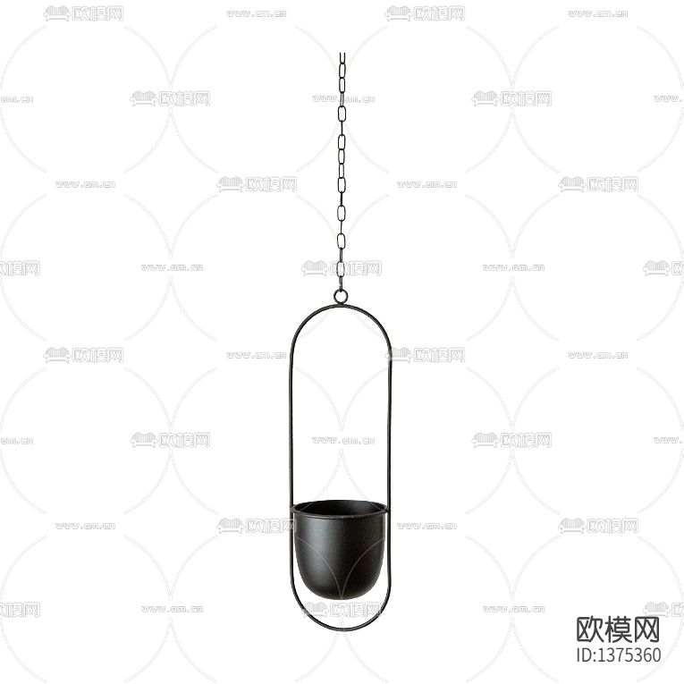 北欧极简铁艺吊篮吊饰下载