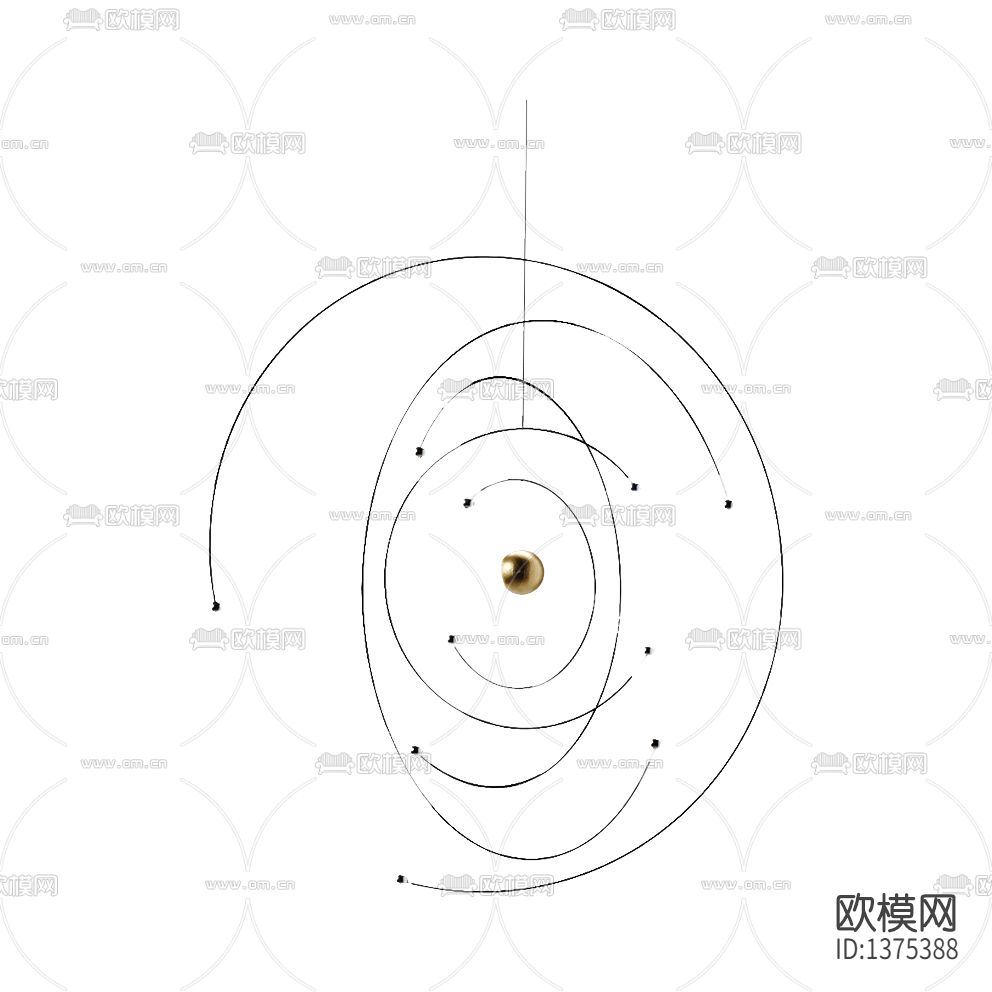 现代极简创意金属平衡雕塑吊饰