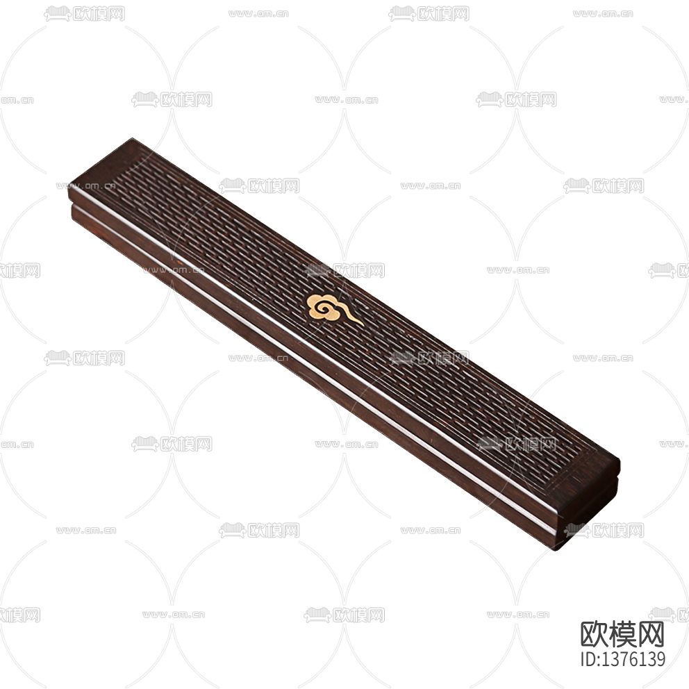 中式黑檀木盘香盒