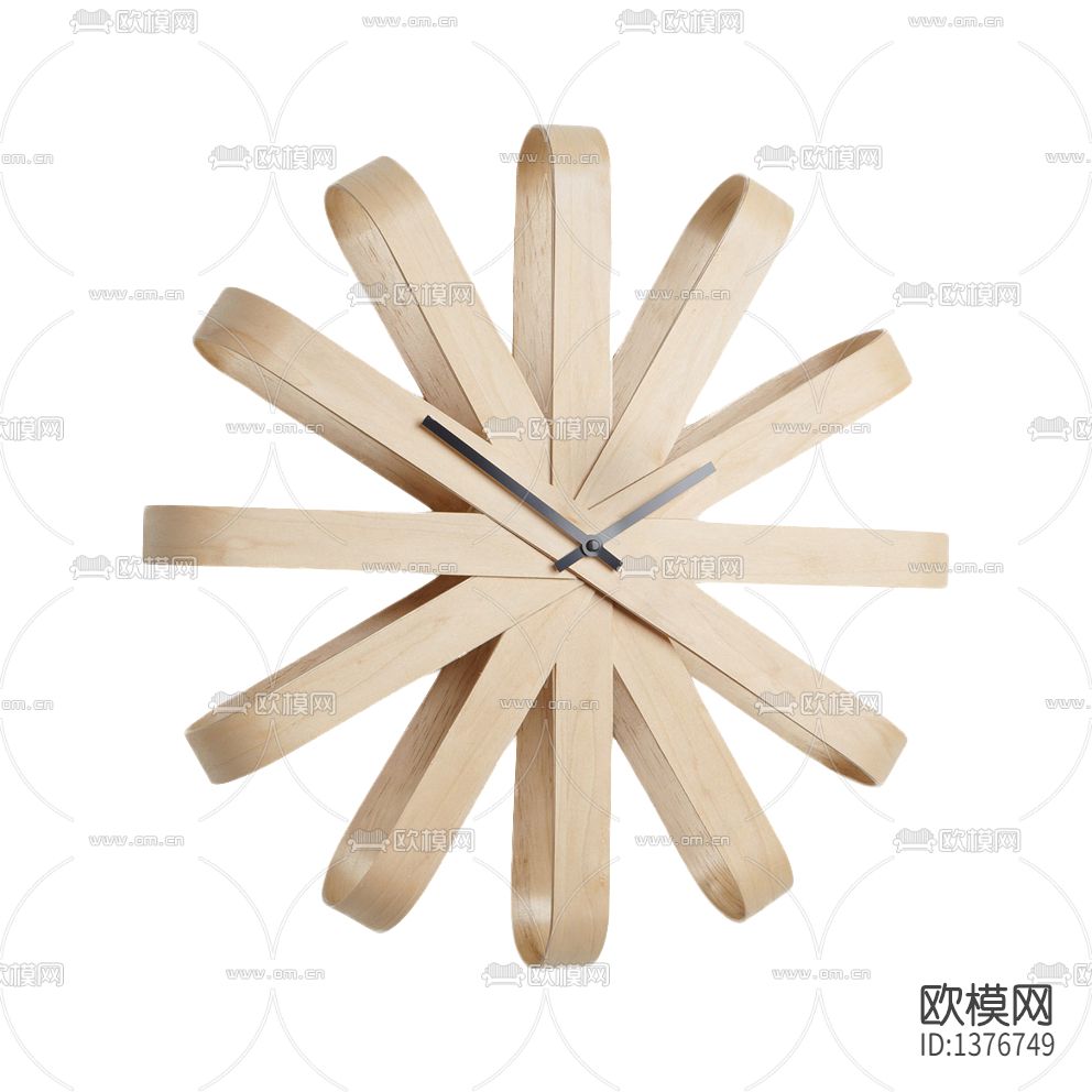 北欧创意实木挂钟