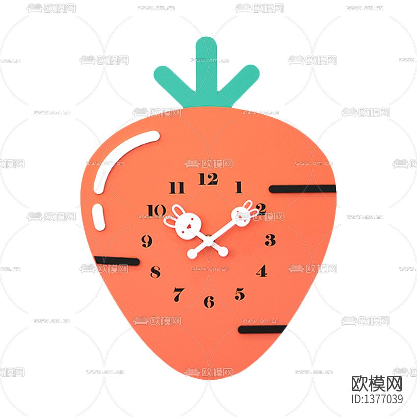 现代简约卡通草莓儿童挂钟