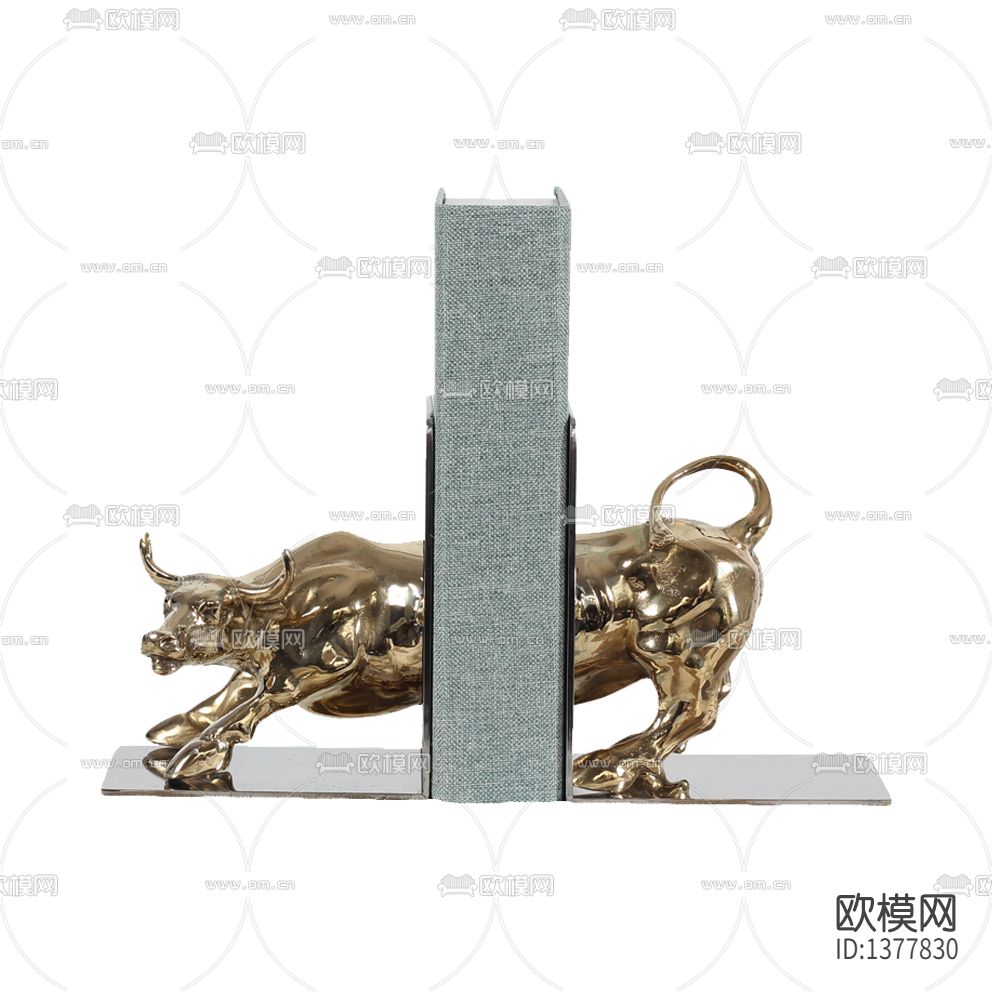 新中式铜艺孺子牛书档下载（渲染图2）