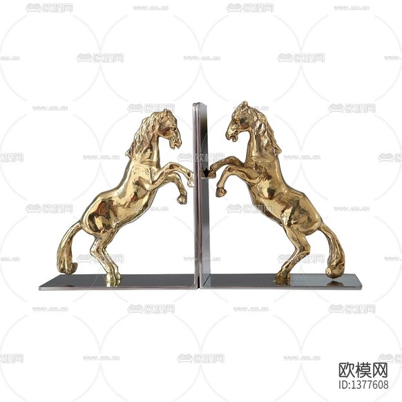 美式轻奢金色铁艺战马书档下载