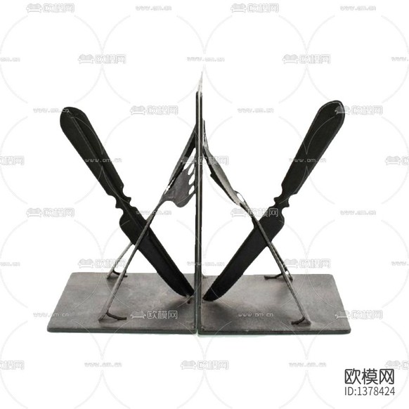 现代简约金属餐具书档下载